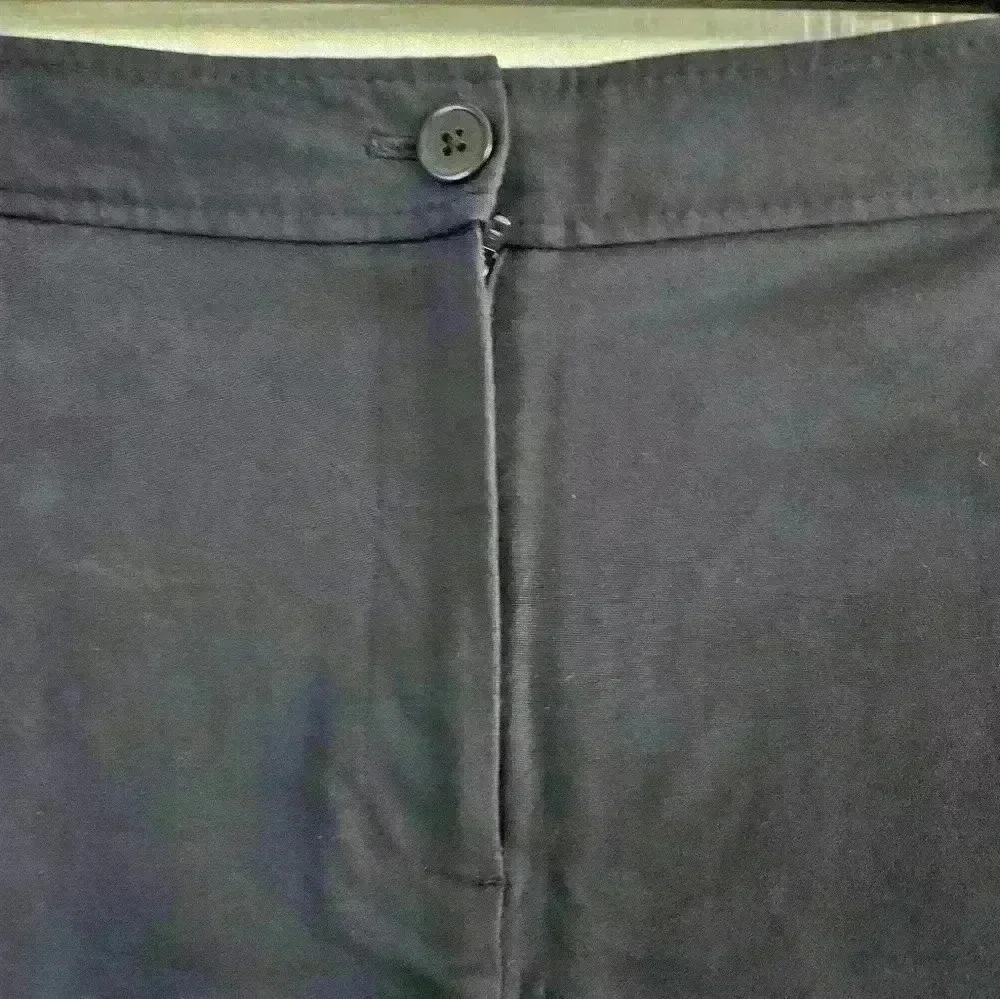 Talbots Navy Blue Hampshire Ankle Flat Front High-Waist Pants Plus 18W EUC